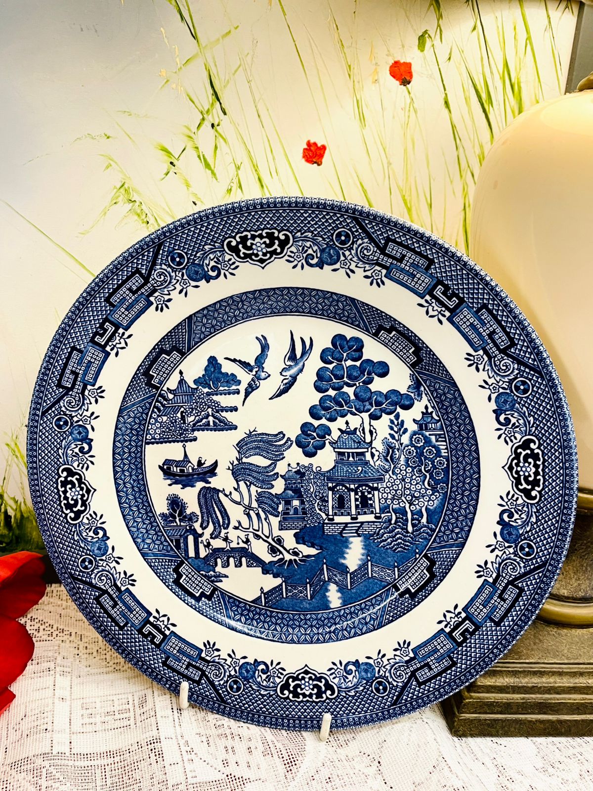 Churchill Willow Blue & White Decor Plate 9.5 Inch
