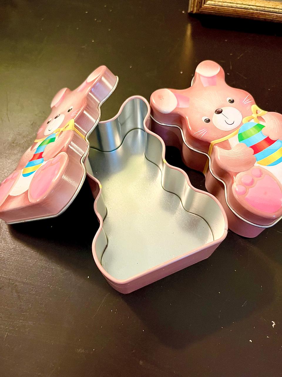 Pink Bunny Shaped Storage Tins – Easter Gift Boxes