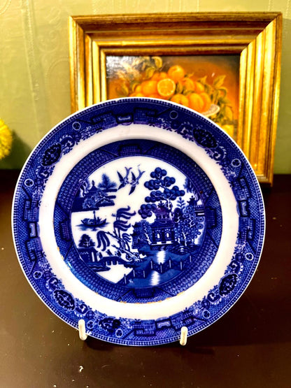 Vintage Blue & White Chinoiserie Plate – 6 Inch