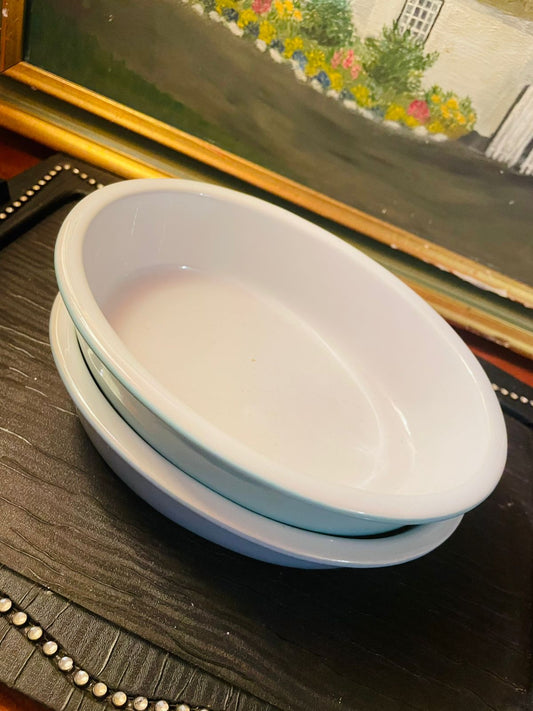 Pair of Vintage Lasagna Dishes, Oven Safe, 6"
