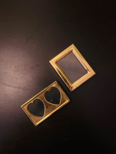 Vintage Mini Gold Tone Picture Frames Set of 2