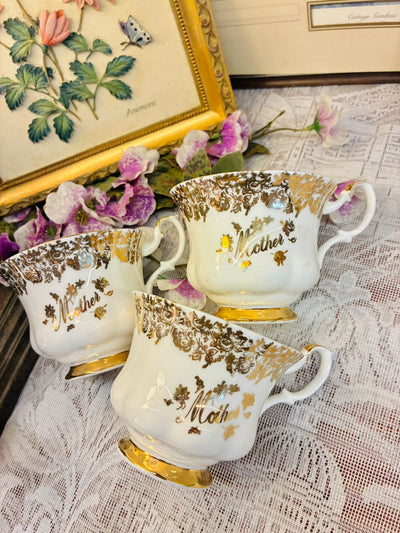 Royal Albert “Mother” Gold Floral Cup only