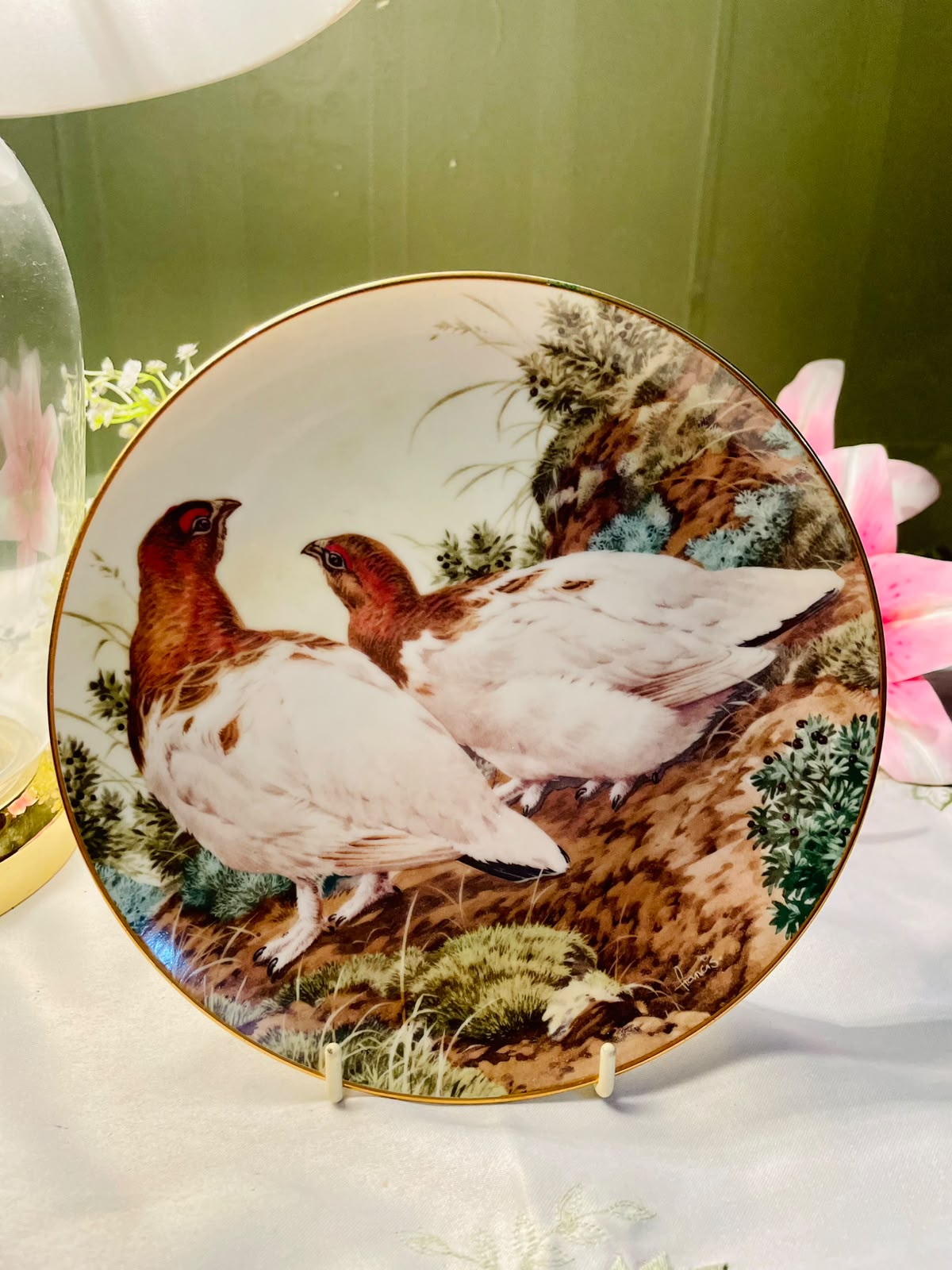 The Forest Year Ptarmigans November Plate – 8 Inch