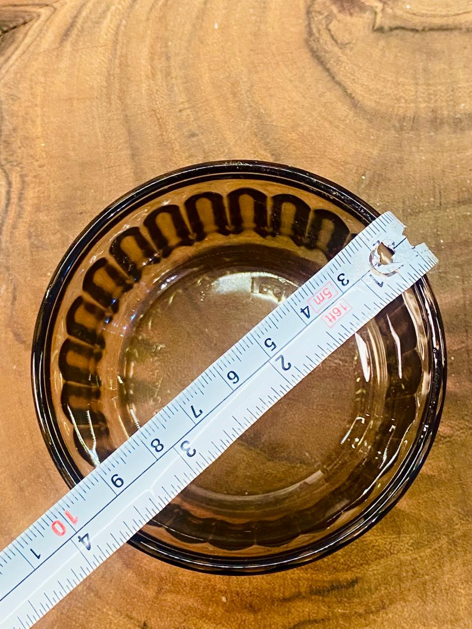 Vintage French Amber Glass Dessert Bowls / Rumpkins Set of 10