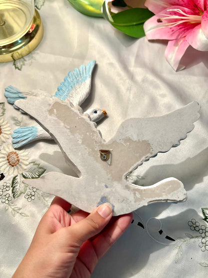 Flying Seagull Wall Decor Pair 6" & 8"