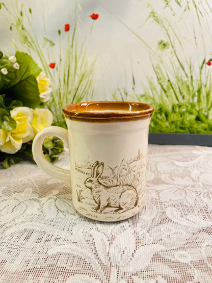 Vintage Biltons England Rabbit Mug – Rustic Woodland Ceramic Coffee Cup