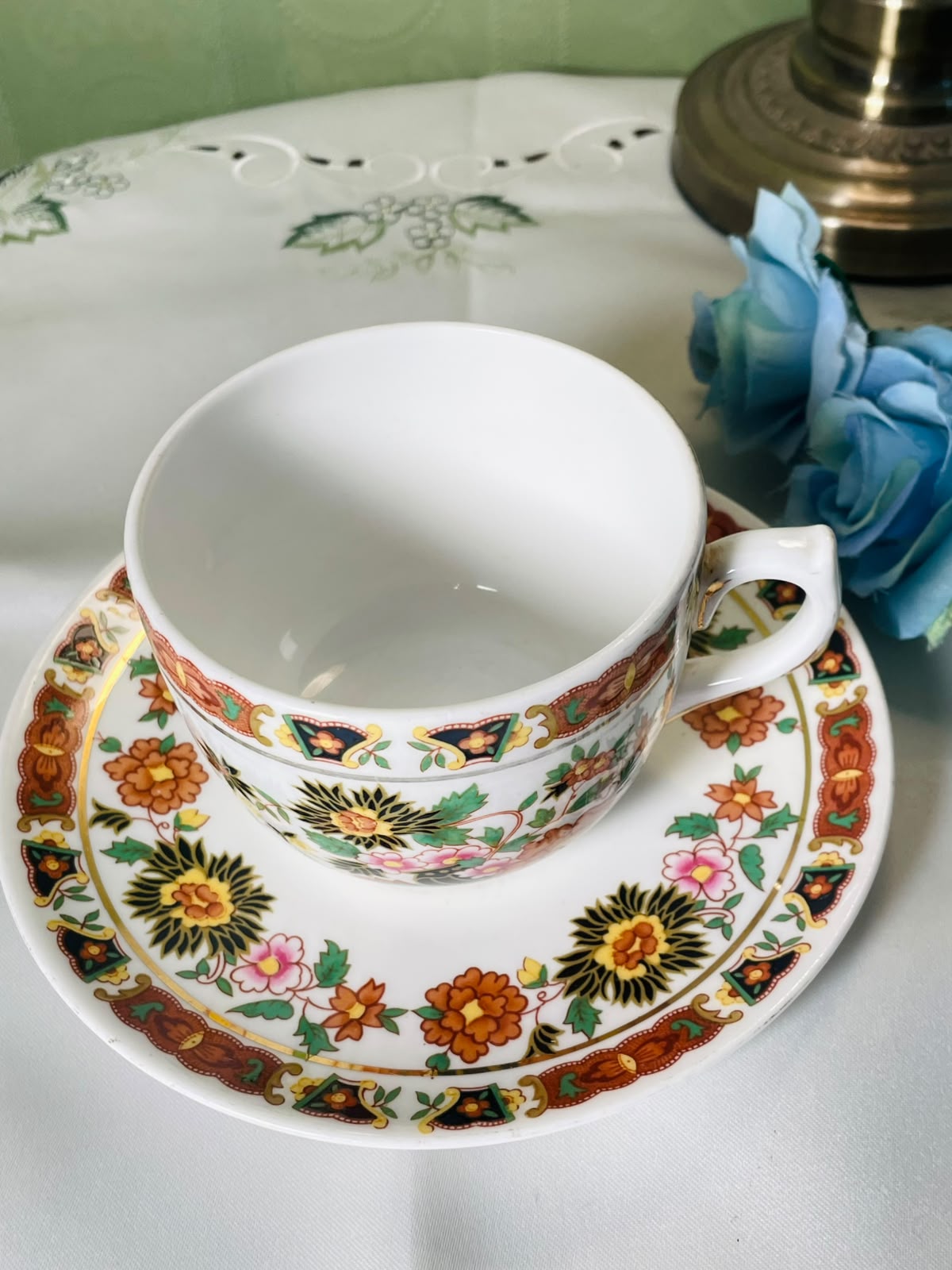 Lady Beth Fine Bone China Floral Cup & Saucer 2-Piece Set