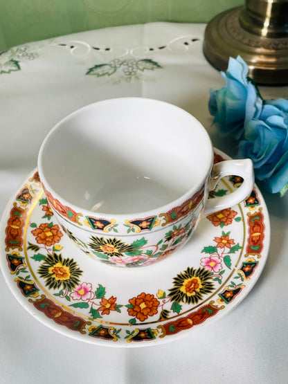 Lady Beth Fine Bone China Floral Cup & Saucer 2-Piece Set