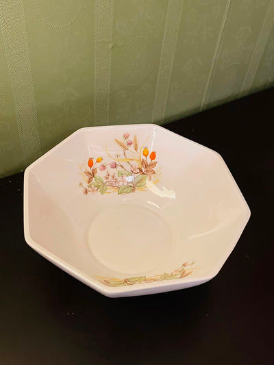 Royal Norfolk Floral Octagonal Serving Bowl 9 Inch England