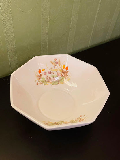 Royal Norfolk Floral Octagonal Serving Bowl 9 Inch England