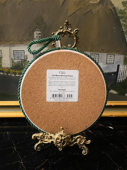 Clara Crafts Irish Weave Blessing Plaque – “An Irish Blessing” Celtic Wall Hanging