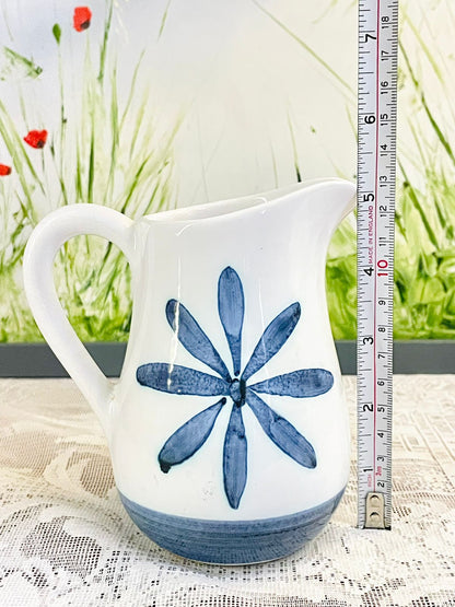 Cinque Ports Pottery Blue Floral Ceramic Jug