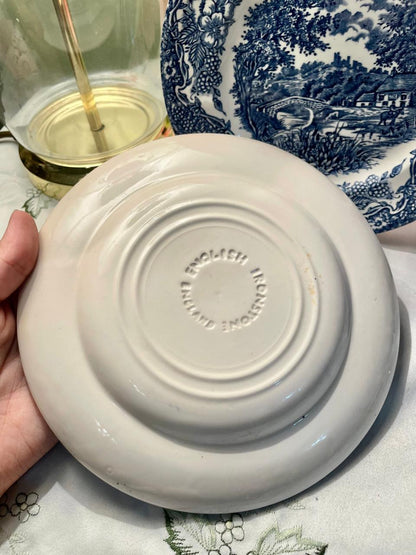 Blue & White British Ironstone 2-Piece decor Plate Set of 2 , 7 in