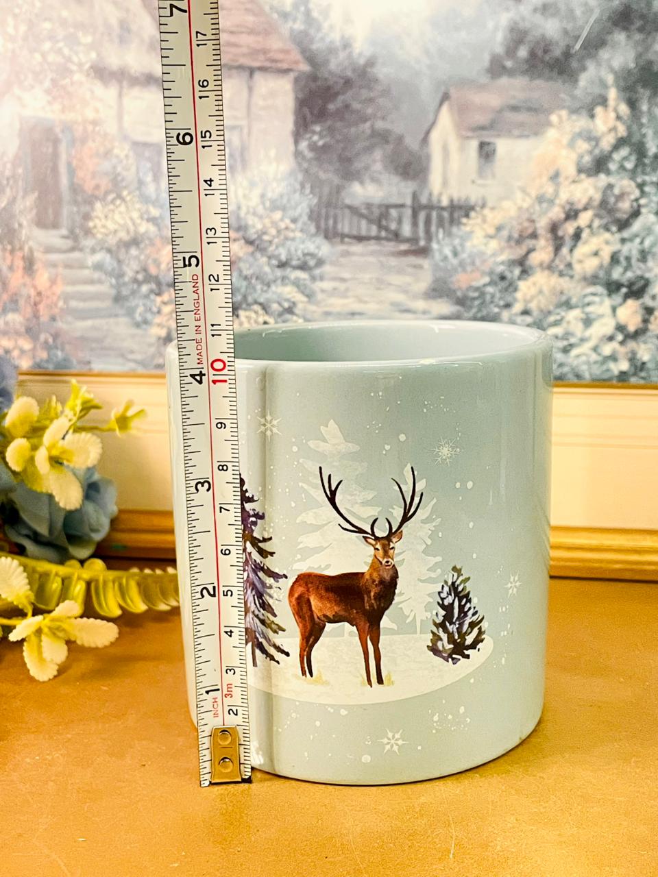 Deer Print Ceramic Mug Winter Design Prima Design