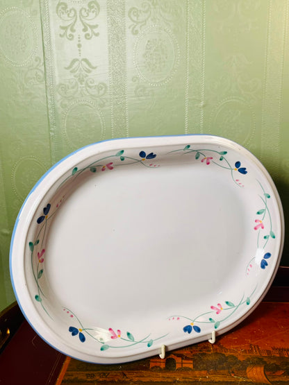 Allegro Hearthside Floral Stoneware Serving Platter 12"