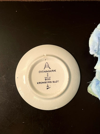 Denmark Kronborg Slot Mini Blue Decorative Plate 3 Inch