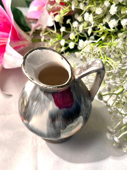 W. Germany Grey Lustre Ceramic Jug 5 Inch