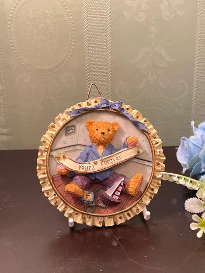 Regency Fine Arts Message Bears Happy Birthday Wall Plaque