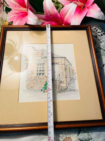 Arnott Street Framed Artwork Brown Frame Approx. 28 cm