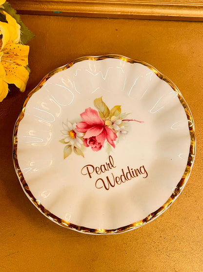 5 inches Vintage Pollyanna Bone China Wedding Plate England