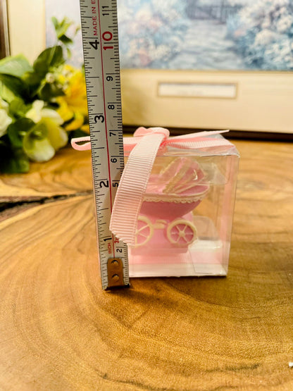 Pink Pram Candle Gift Box Baby Shower Decor