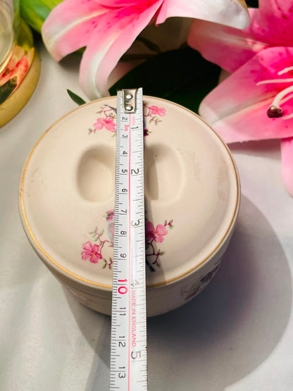 Porcelanas Ibis Floral Bird Lidded Porcelain Dish Approx. 10 cm