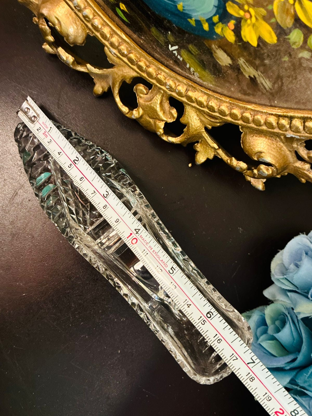 Vintage Crystal High Heel Shoe Trinket Dish