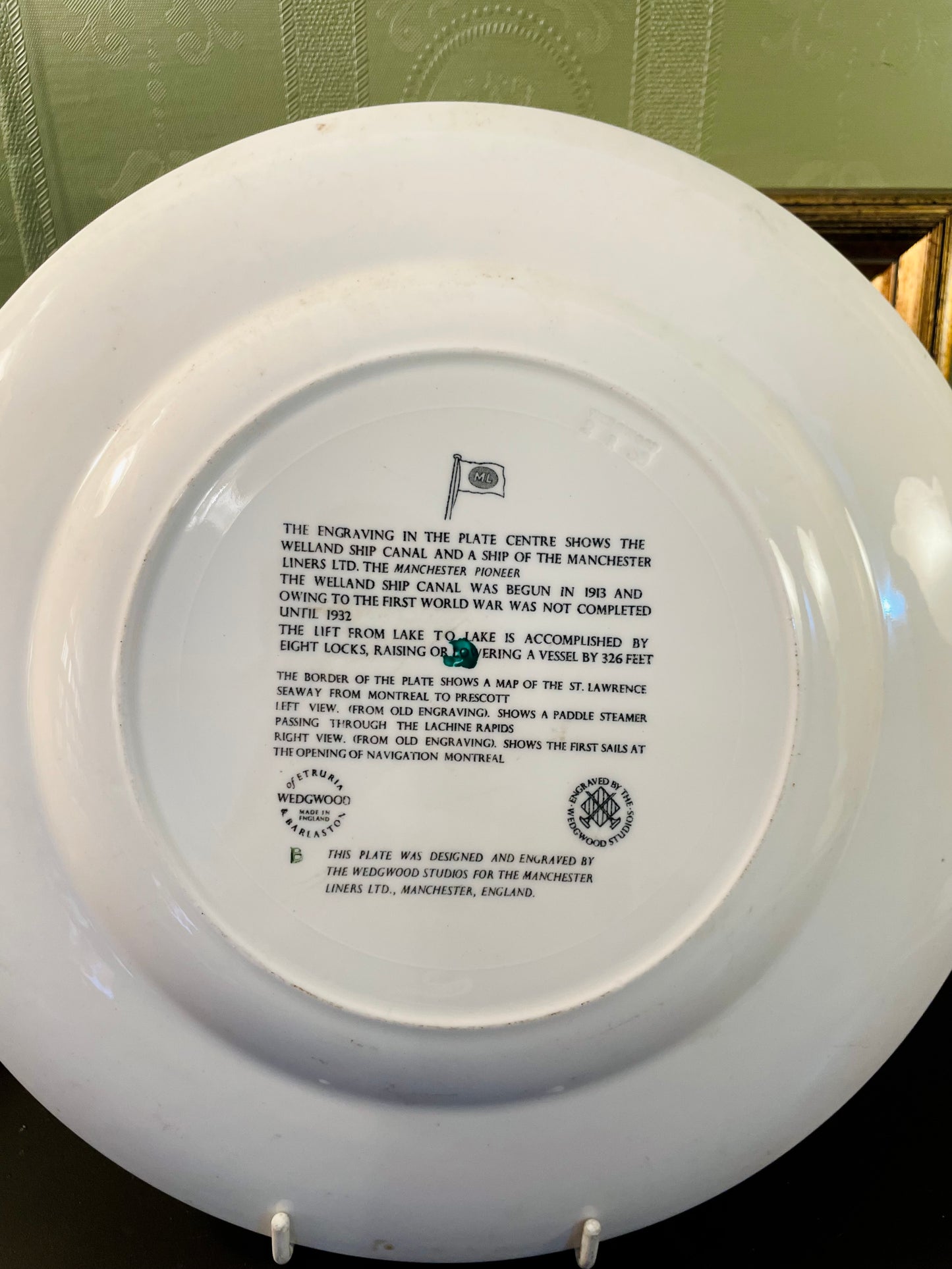 Wedgwood St. Lawrence Seaway Plate 10Inch Vintage