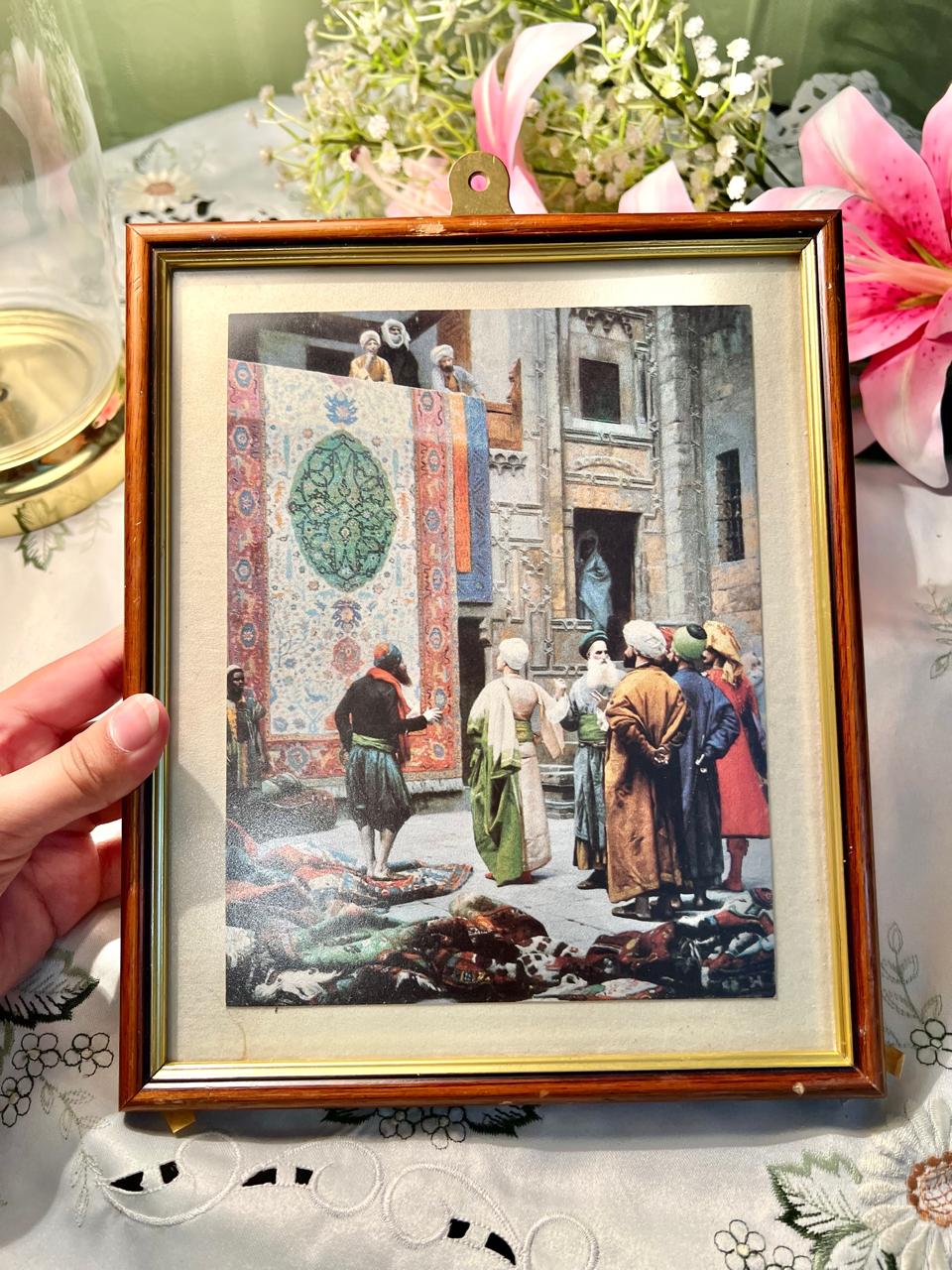 Traditional Carpet Market Framed Art 10"