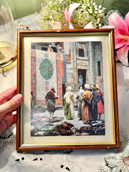 Traditional Carpet Market Framed Art 10"