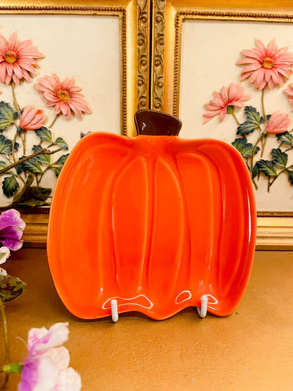 Crate & Barrel Pumpkin Ceramic Serving Dish