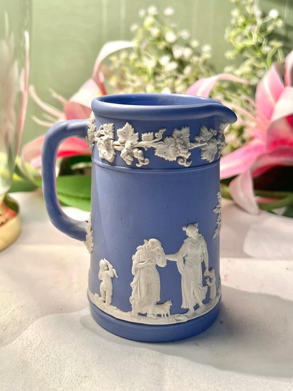 Wedgwood Jasperware Blue & White Classical Relief Mug Approx. 11 cm