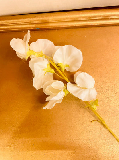 Cream Artificial Blossom Flower Stem 17"