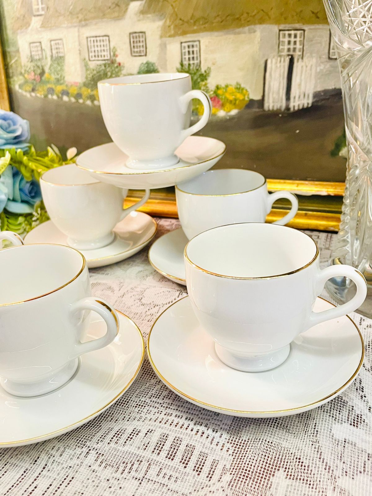 Harmony Fine China Coffee Cup & Saucer Set of 6