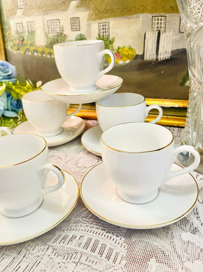 Harmony Fine China Coffee Cup & Saucer Set of 6