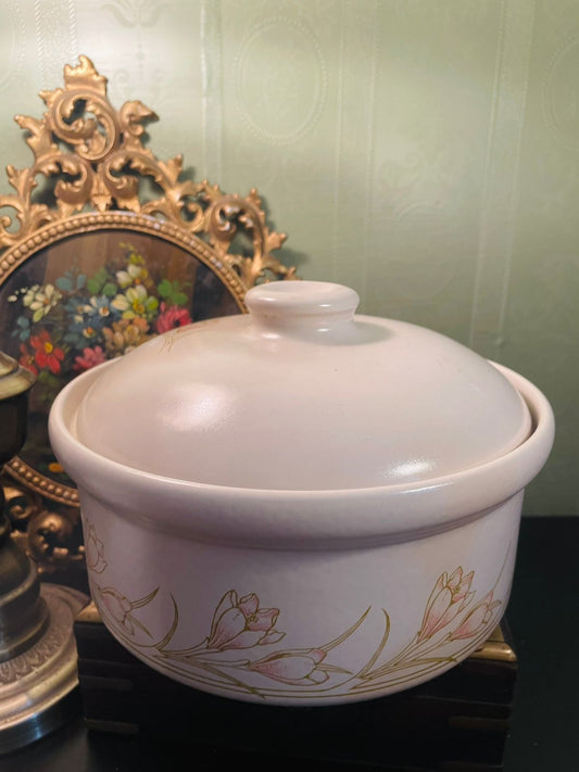 SylvaC England Pink Floral Lidded Casserole Pot