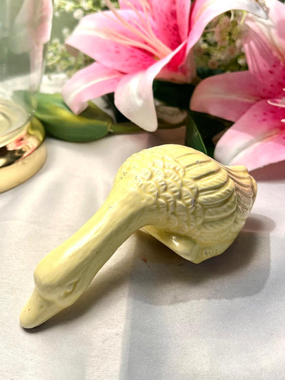 Vintage Yellow Ceramic Bird Figurine Approx. 15 cm Long