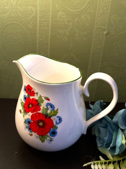 Kirsty Jayne Staffordshire Poppy Jug Fine Bone China