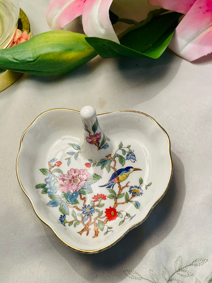 Aynsley Pembroke Fine Bone China Heart Ring Dish 10cm