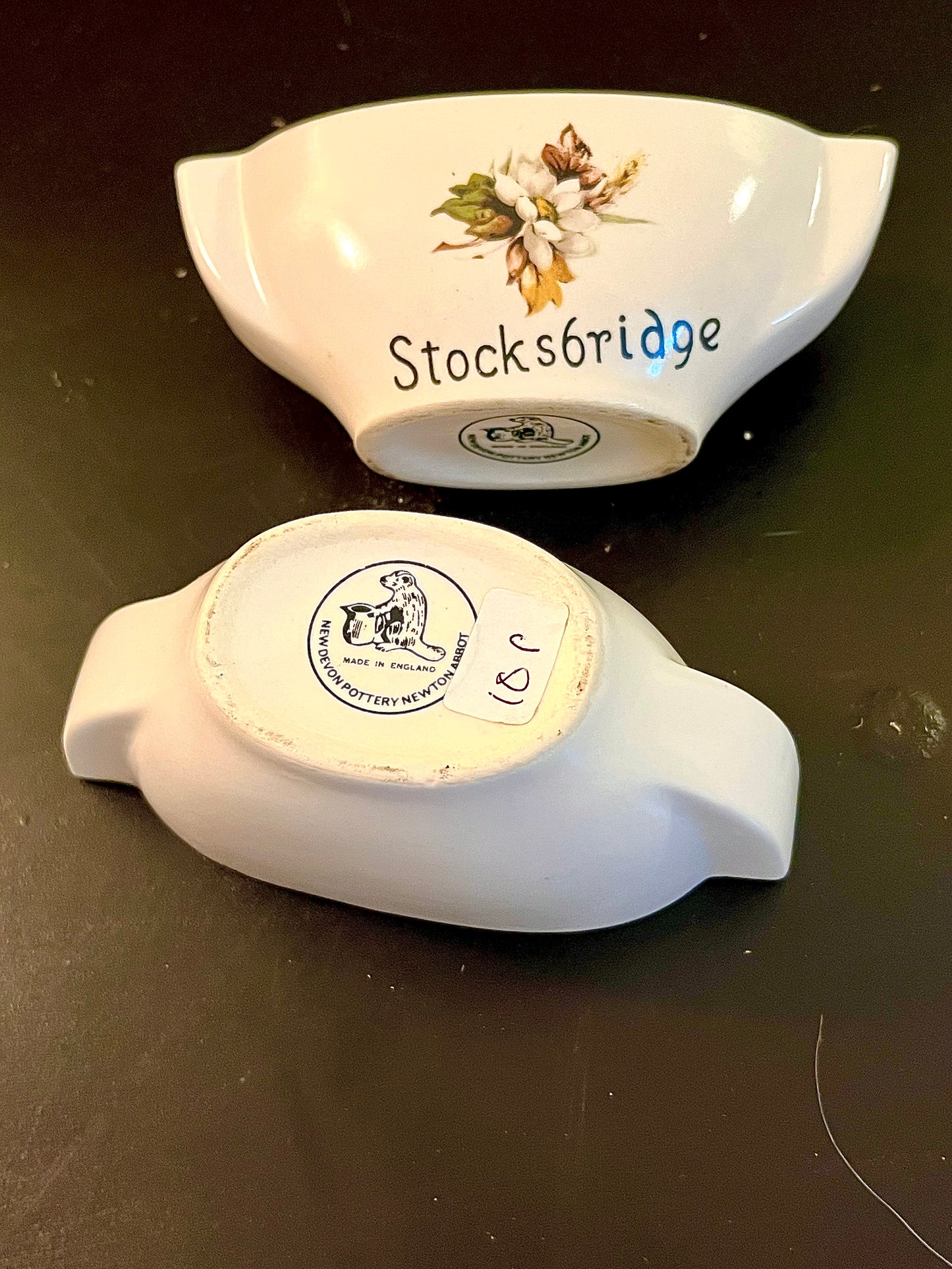 Vintage English Ceramic Souvenir Bowls Set of 2 – Bangor & Stocksbridge