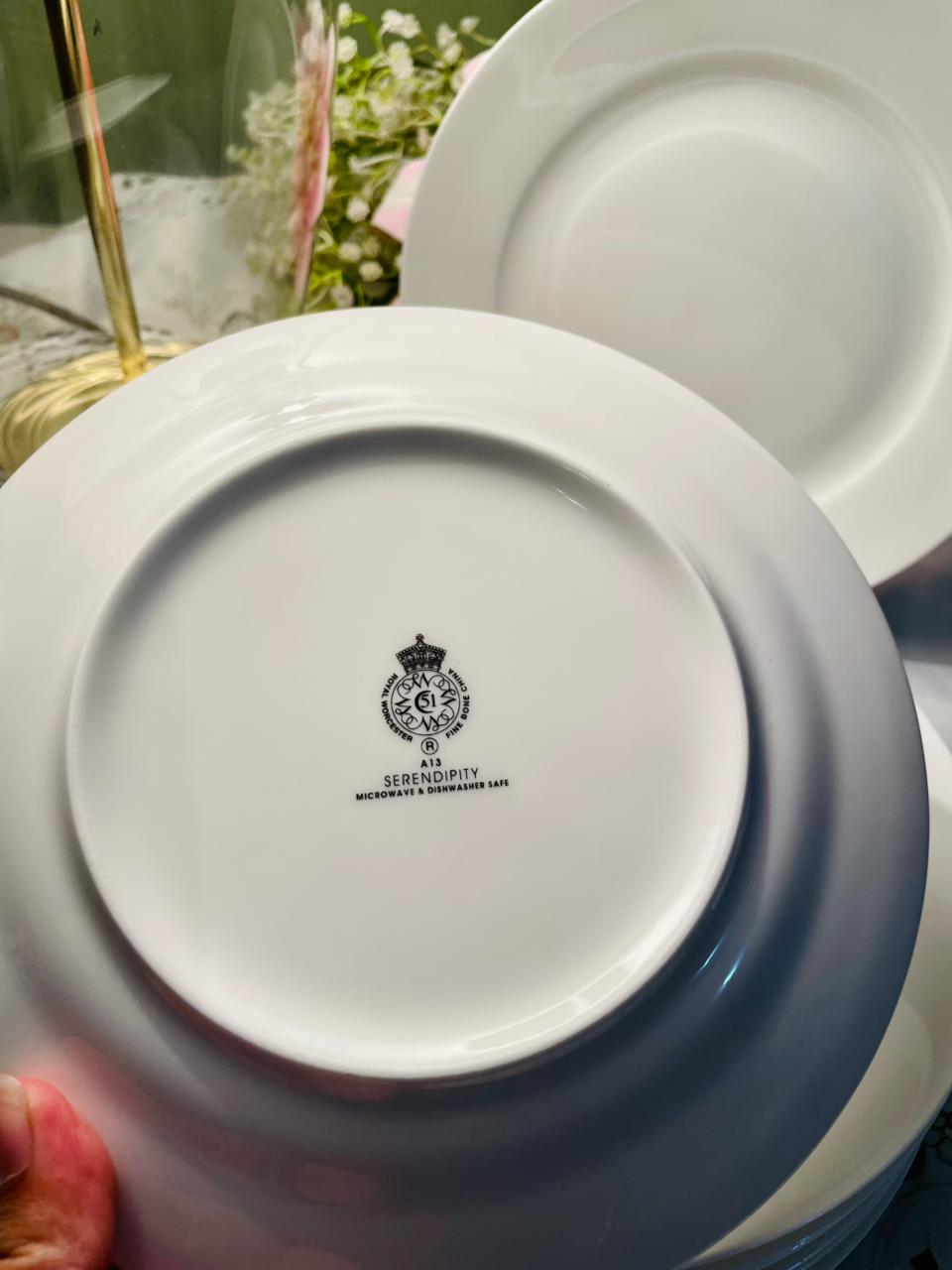 Royal Worcester Serendipity Fine Bone China Plates 8 in