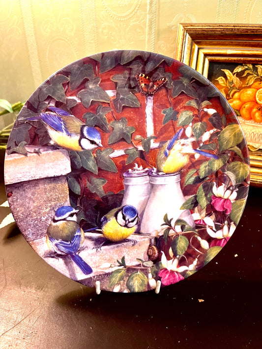 Coalport Garden Visitors Top of the Morning Plate Barbara Mitchell