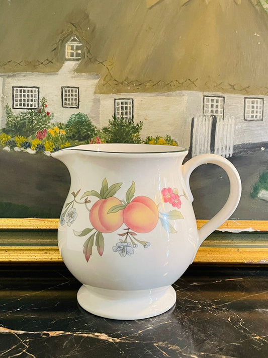 Vintage Cloverleaf Peaches & Cream One Pint Jug – Made in England Ceramic Pitcher