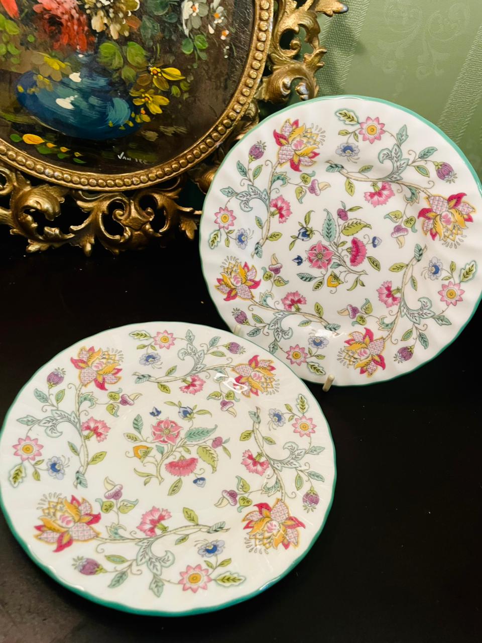 Minton Haddon Hall Bone China Plates Set of 2 – 6 Inch