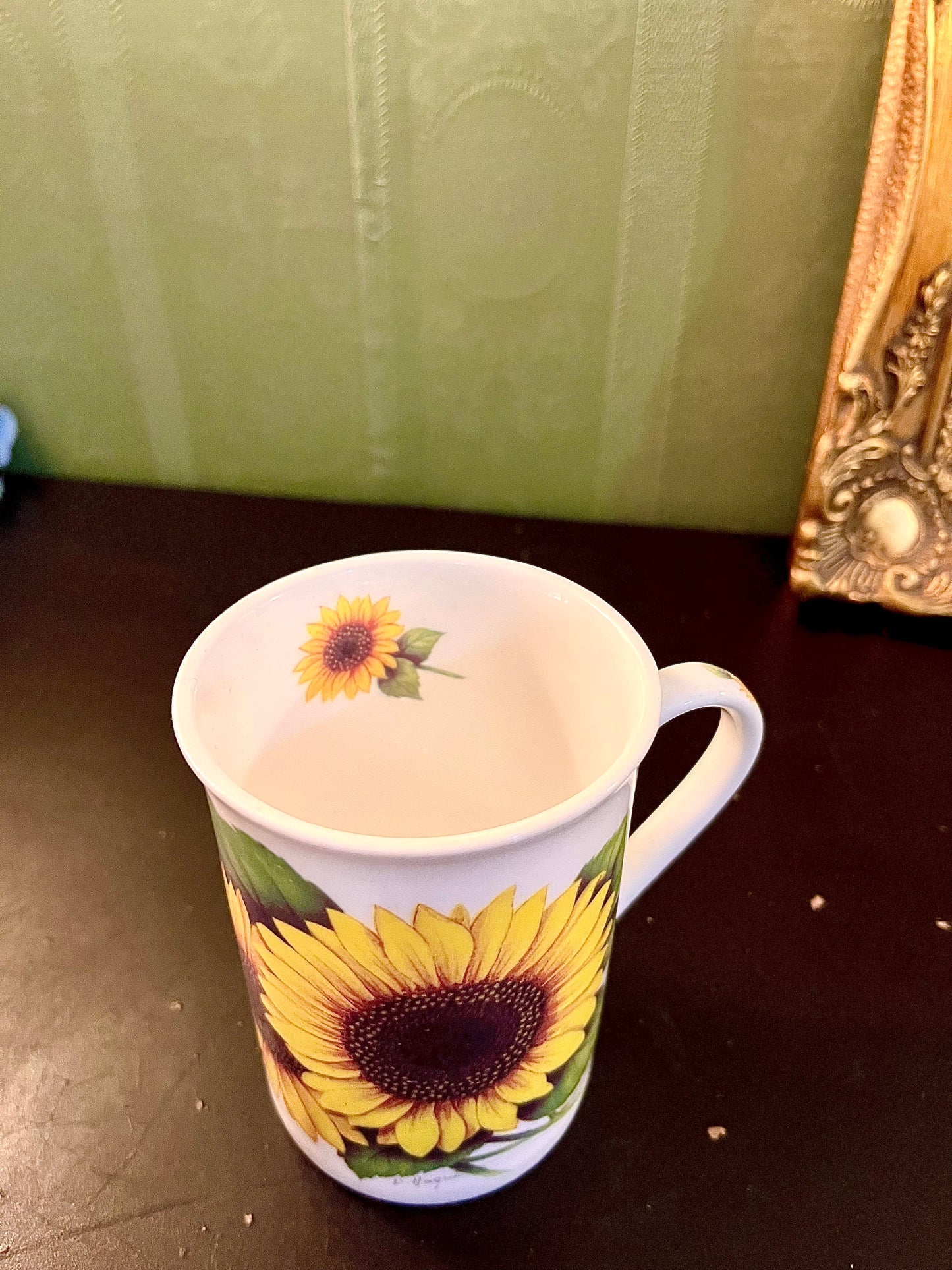 Sunflower Fine Bone China Mug | Floral Coffee & Tea Cup