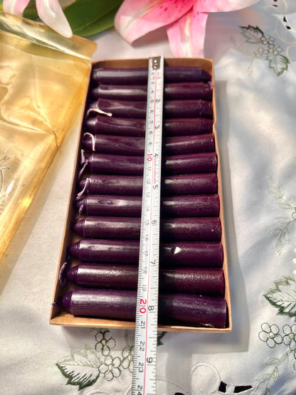 Creative Candles Purple 12-Piece Candle Set Approx. 10 cm