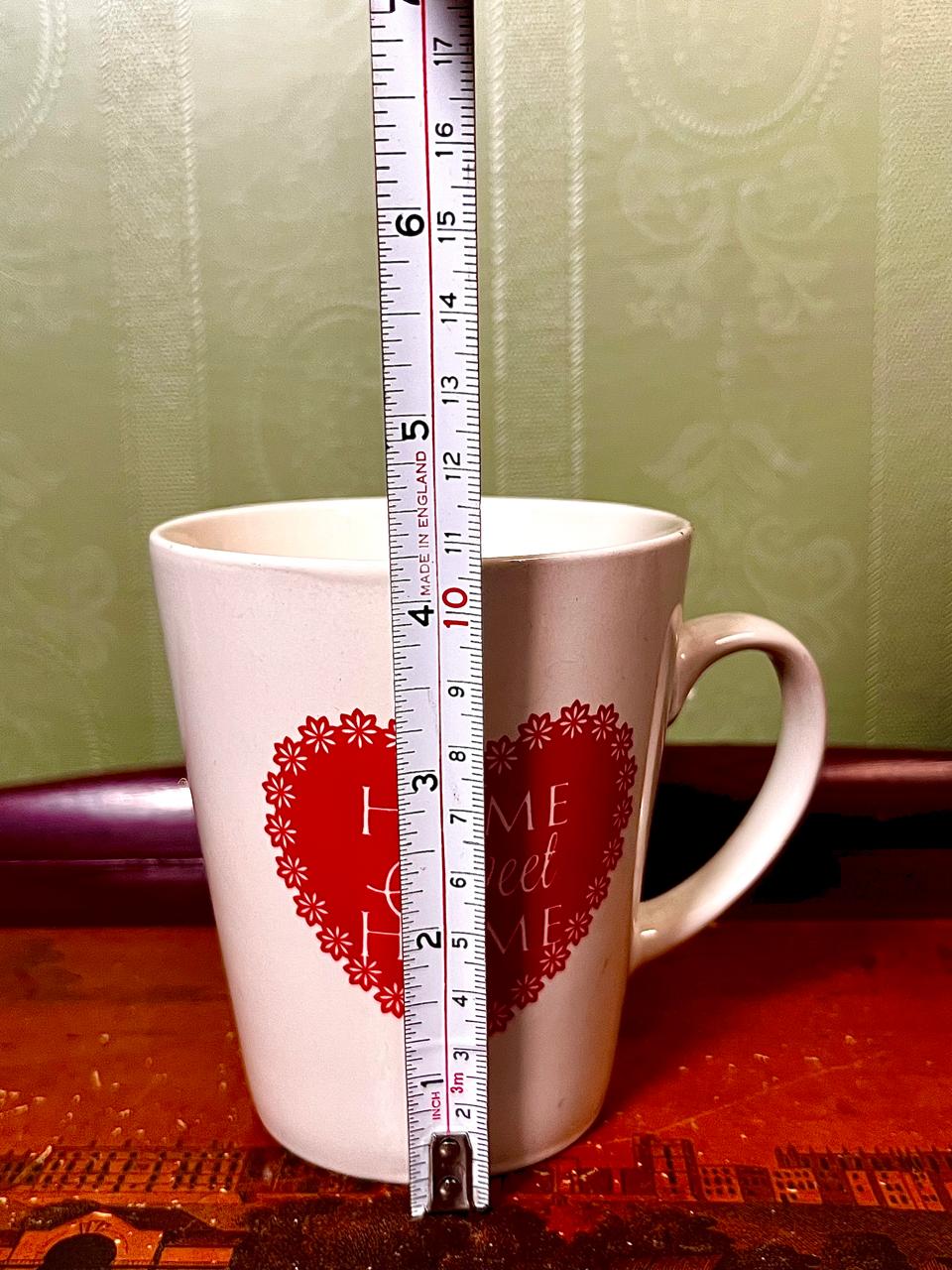 Home Sweet Home Red Heart Ceramic Mug – 4.5"