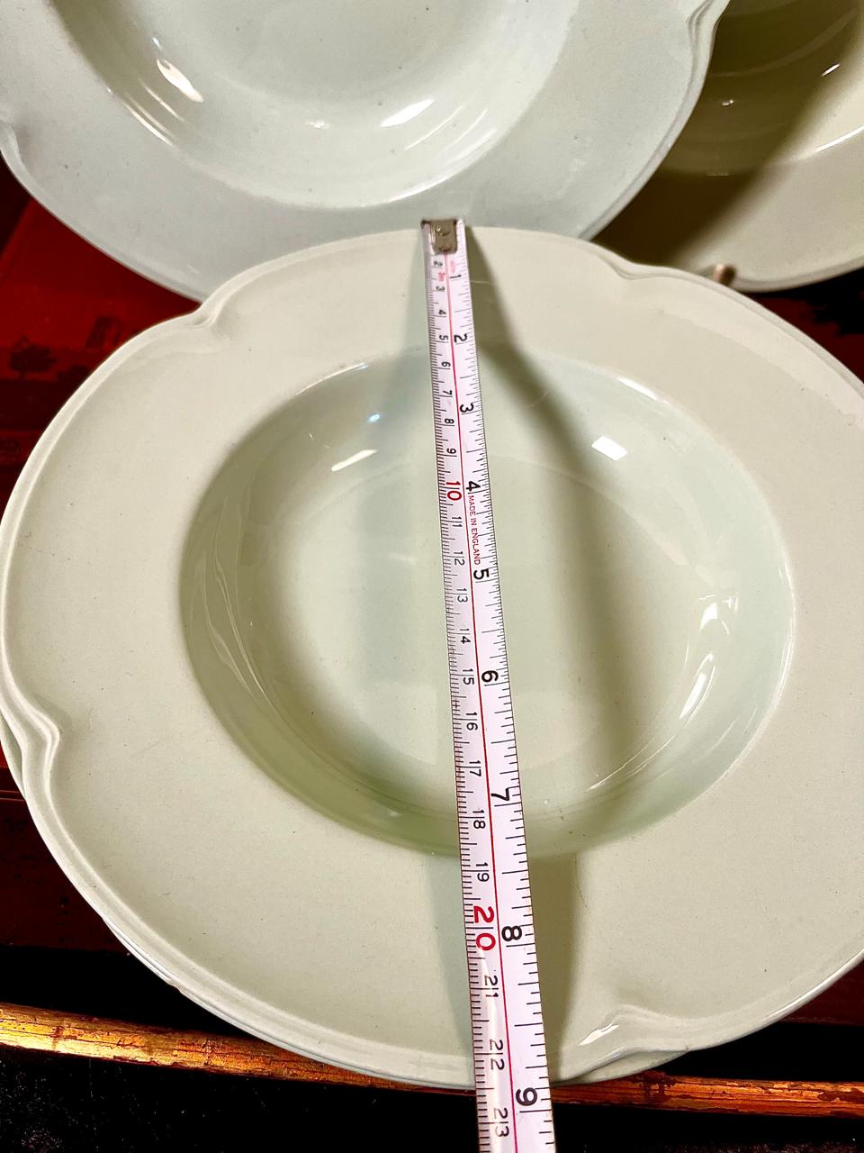 Johnson Bros Greendawn 8.5 Inch Rim Soup Bowls | Made in England | Set of 4