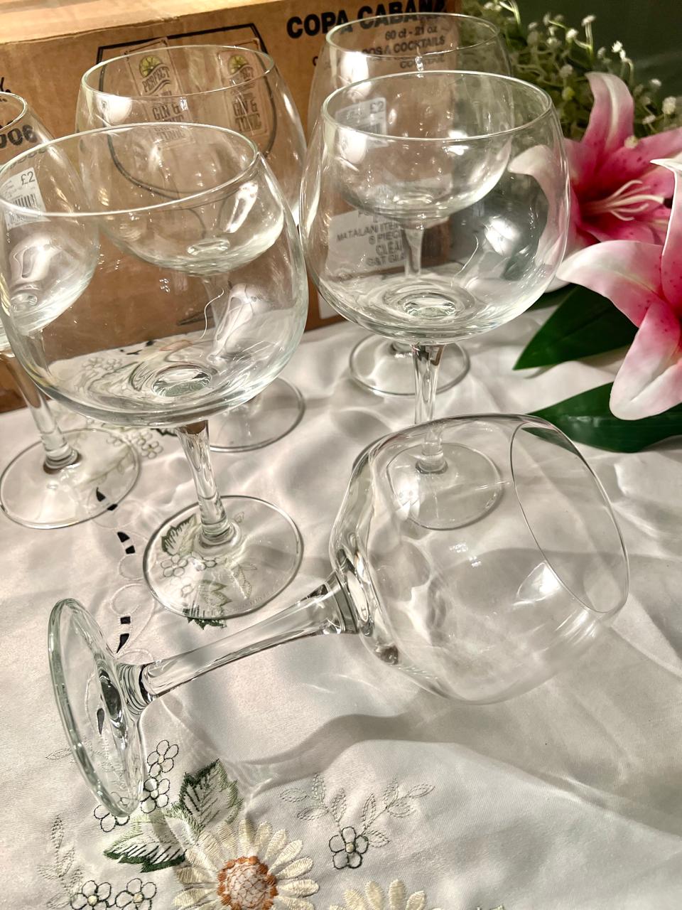 Crystal Tall Glasses Set of 6