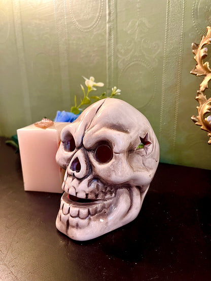 Ceramic Skull Tealight Candle Holder